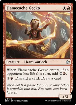 FLAMECACHE GECKO x4 mtg NM-M Bloomburrow 4 Unc - Image 1
