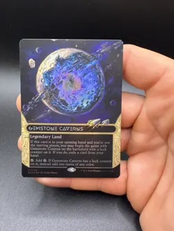 NM Pack Fresh Gemstone Caverns Galaxy Foil (Legendary Land) MTG - Image 1
