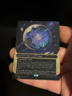 NM Pack Fresh Gemstone Caverns Galaxy Foil (Legendary Land) MTG - Image 2