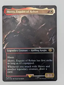 MTG - Merry, Esquire of Rohan - LTR - R - Borderless Foil - 437 - Image 1