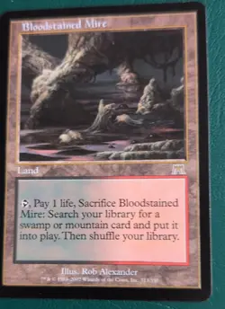 MTG Bloodstained Mire Onslaught #313 Rare Fetch Land Magic the Gathering LP - Image 1