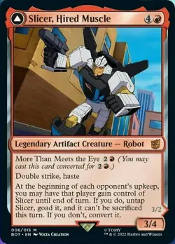 Magic The Gathering MTG SLICER, HIRED MUSCLE Transformers NM Near Mint - Image 1