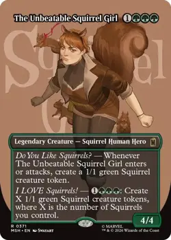 MTG Marvel Super Heroes The Unbeatable Squirrel Girl Borderless 0371 Near Mint - Image 1