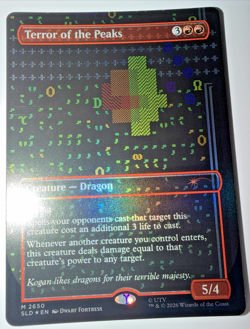 Terror of the Peaks #2650 Rainbow Foil Secret Lair Dwarf Fortress MTG Near Mint - Image 1