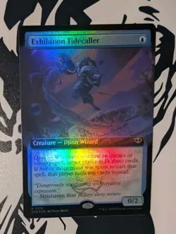 MTG *FOIL EXTENDED ART* Secrets Of Strixhaven Rare EXHIBITION TIDECALLER NM - Image 1