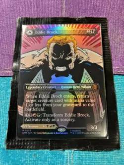 Eddie Brock/ Venom, Lethal Pro Borderlss FOIL 0233 NM MtG Magic Marvel SpiderMan - Image 1