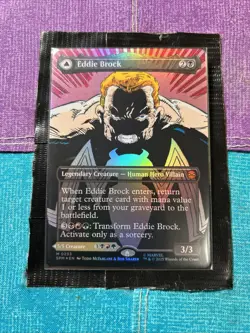 Eddie Brock/ Venom, Lethal Pro Borderlss FOIL 0233 NM MtG Magic Marvel SpiderMan - Image 2