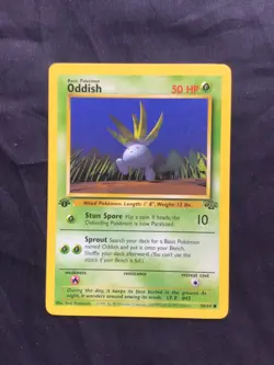 Pokemon Cards: Jungle 1st Edition Common: Oddish 58/64 - Image 1