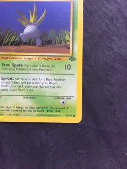 Pokemon Cards: Jungle 1st Edition Common: Oddish 58/64 - Image 4