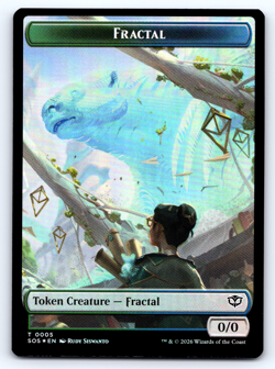 Fractal | Spirit FOIL Double Sided Token- Secrets of Strixhaven - MTG - Image 1
