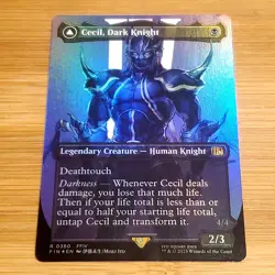 Cecil, Dark Knight, Borderless Art Foil, Final Fantasy, Magic MTG LP Light Play - Image 1