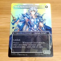 Cecil, Dark Knight, Borderless Art Foil, Final Fantasy, Magic MTG LP Light Play - Image 2