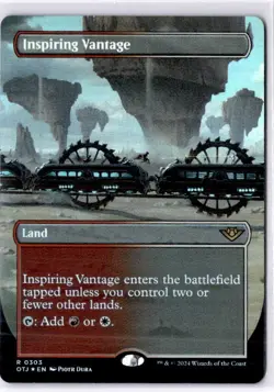 Inspiring Vantage (Borderless) Outlaws of Thunder Junction Foil NM R 0303 - Image 1