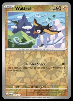 Pokemon Wattrel 075/167 Twilight Masquerade 4 Card Lot Reverse Holo - Image 1