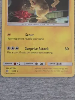 Pokemon TCG 2 Card Holo Lot Pikachu Swsh039 + 10/18 Detective Pikachu - Image 5