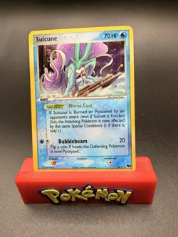 Pokemon TCG Suicune Pop Series 2 Holo Rare Card #4/17 LP Condition - Image 1