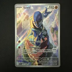Sawk 130/086 White Flare Illustration Rare Pokemon TCG NM - Image 1