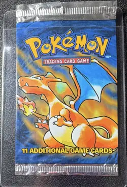 Pokemon Base Set Booster Pack Charizard Art Wizards of the Coast 11 Cards - Image 1