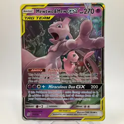 Mewtwo & Mew GX 71/236 SM-Unified Minds Holo Ultra Rare Pokemon Card LP - Image 1