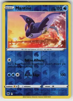 Mantine 034 Reverse Holo 189 C Astral Radiance LP Pokemon - Image 1