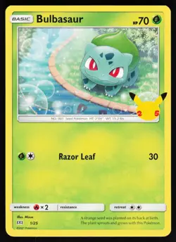 Bulbasaur 001/025 P McDonald's 25th Anniversary Promos Pokemon Lightly Played - Image 1