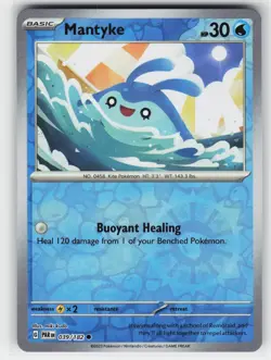 Mantyke 039 Reverse Holo 182 C Paradox Rift Pokemon Near Mint - Image 1