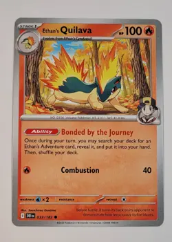 Ethan's Quilava 033/182 Destined Rivals Regular Finish Common Pokemon Card - Image 1