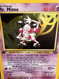 Pokemon Jungle Mr. Mime Holo Rare 6/64 1st Edition LP WOTC Vintage 1999 - Image 2