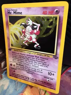 Pokemon Jungle Mr. Mime Holo Rare 6/64 1st Edition LP WOTC Vintage 1999 - Image 3