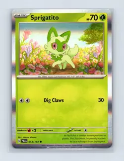 Sprigatito 013/193 Holo Common Miscellaneous Cards & Products Pokemon Holo LP - Image 1