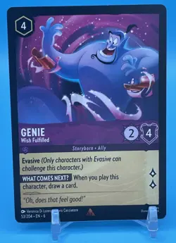 Disney Lorcana Genie - Wish Fulfilled 53/204 Azurite Sea Rare - Image 1