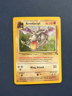 Aerodactyl 1/62 Fossil Set Holo Rare Pokemon Card 1999 WOTC TCG - HP - Image 1