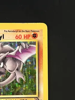 1999 WOTC Pokemon TCG Fossil Aerodactyl 1/62 Holo Rare HP-MP - Image 4