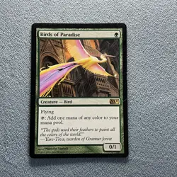 MTG- Birds Of Paradise- Core Set 2011 (M11)- Lightly Played Ex Cond- MAGIC CARD - Image 1