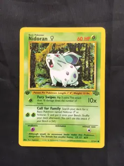 Pokemon Cards: Jungle 1st Edition Common: Nidoran 57/64 - Image 1