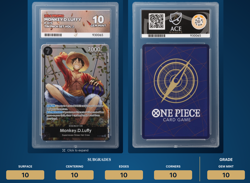 One Piece - Ace 10 P-075 Monkey D. Luffy - Tin Pack Set Promo PERFECT SUBGRADES - Image 3