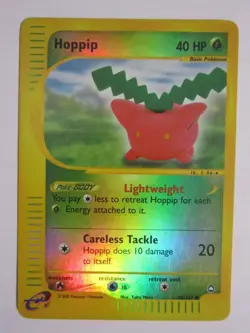 HOPPIP REVERSE HOLO POKEMON CARD 83/147 AQUAPOLIS E READER LTLY PLYD EX+ NM- - Image 1