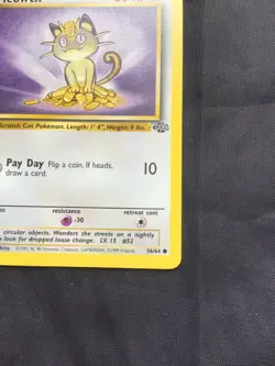 Pokemon Cards: Jungle 1st Edition Common: Meowth 56/64 - Image 4