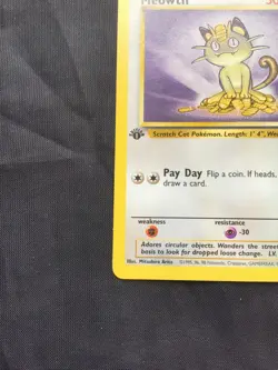 Pokemon Cards: Jungle 1st Edition Common: Meowth 56/64 - Image 5