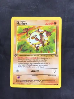 Pokemon Cards: Jungle 1st Edition Common: Mankey 55/64 - Image 1
