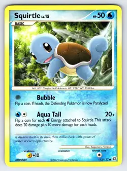 Squirtle 112/132 2007 Secret Wonders Pokemon Card TCG Nintendo Common - VLP - Image 1