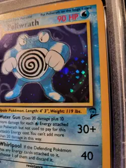 2000 Pokemon Poliwrath 15/130 Base Set 2 Rare Holo PSA 9 MINT SWIRL - Image 4
