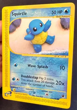 Squirtle 131/165 2002 Expedition Pokemon Card TCG Yuka Morii Non Holo - VLP - Image 2