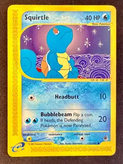Squirtle 132/165 2002 Expedition Pokemon Card TCG WOTC Vintage Non Holo - Mp - Image 1