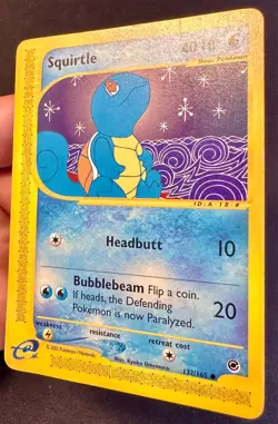 Squirtle 132/165 2002 Expedition Pokemon Card TCG WOTC Vintage Non Holo - Mp - Image 2