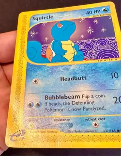 Squirtle 132/165 2002 Expedition Pokemon Card TCG WOTC Vintage Non Holo - Mp - Image 3