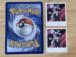 Pokemon TCG Team Rocket’s Mewtwo ex SVP 205 Jumbo Card & 2 Stickers - Image 2