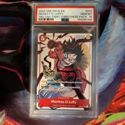 2025 ONE PIECE 3RD ANNIV TOURNAMENT 3 BROTHERS PACK #012 MONKEY D. LUFFY PSA 10 - Image 1