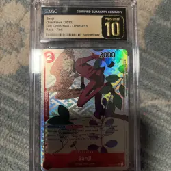 CGC PRISTINE 10 Sanji Gift Collection #OP01-013 Alternative Art 2023 One Piece - Image 1