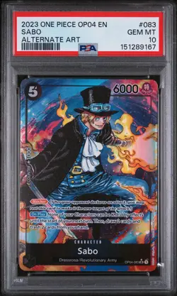 2023 One Piece Op04-Kingdoms Of Intrigue Sabo #083 Alternate Art PSA 10 - Image 1
